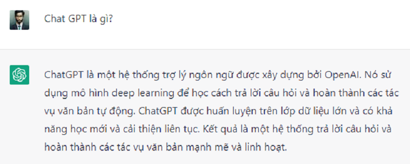 Chat GPT tiếng Việt